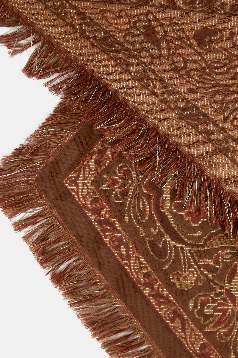 JACQUARD TRIANGULAR SCARF