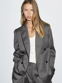 Blazer à rayures tennis 100 % laine