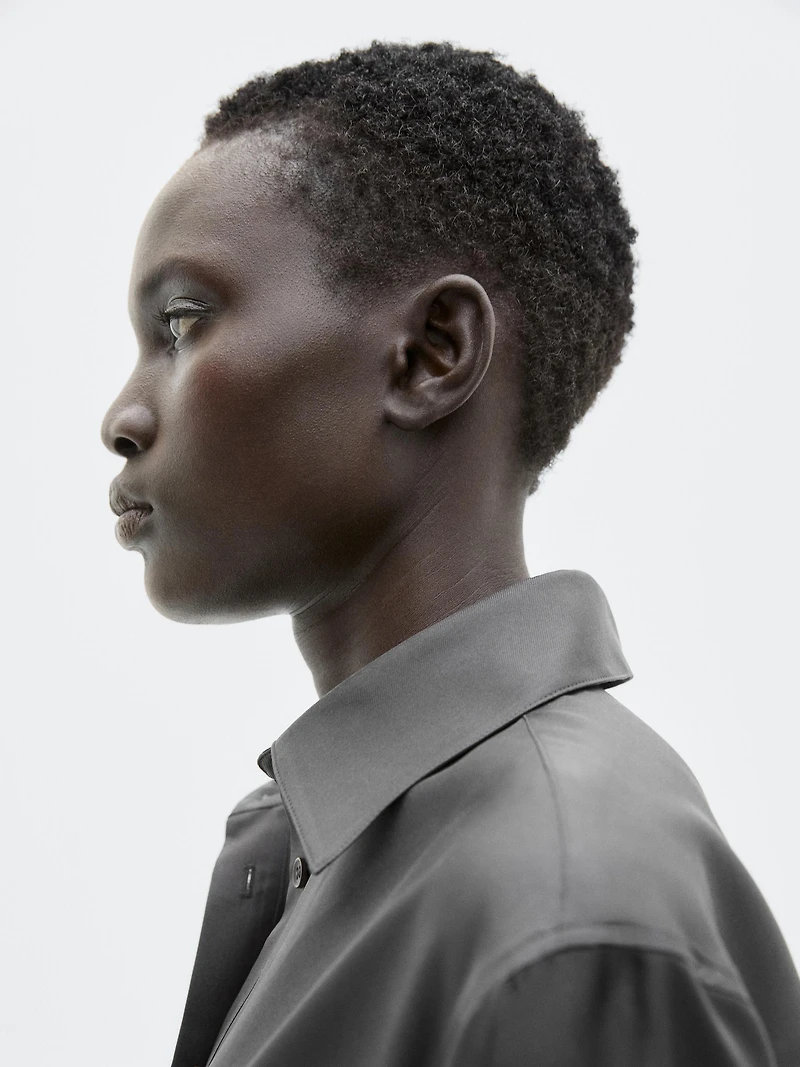 100% silk fitted flowing shirt - LIMITED