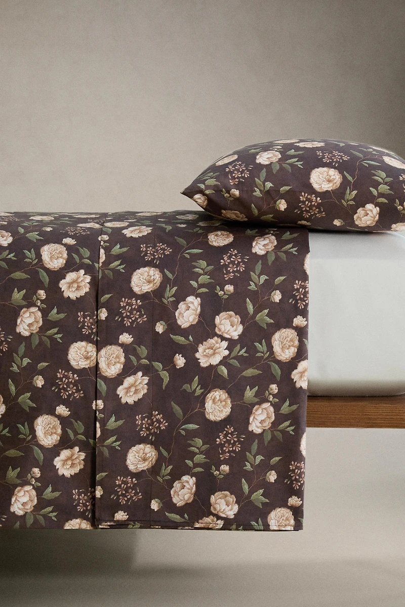 DRAP DE DESSUS IMPRIMÉ FLEURS