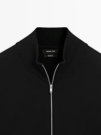 100% cotton zip cardigan