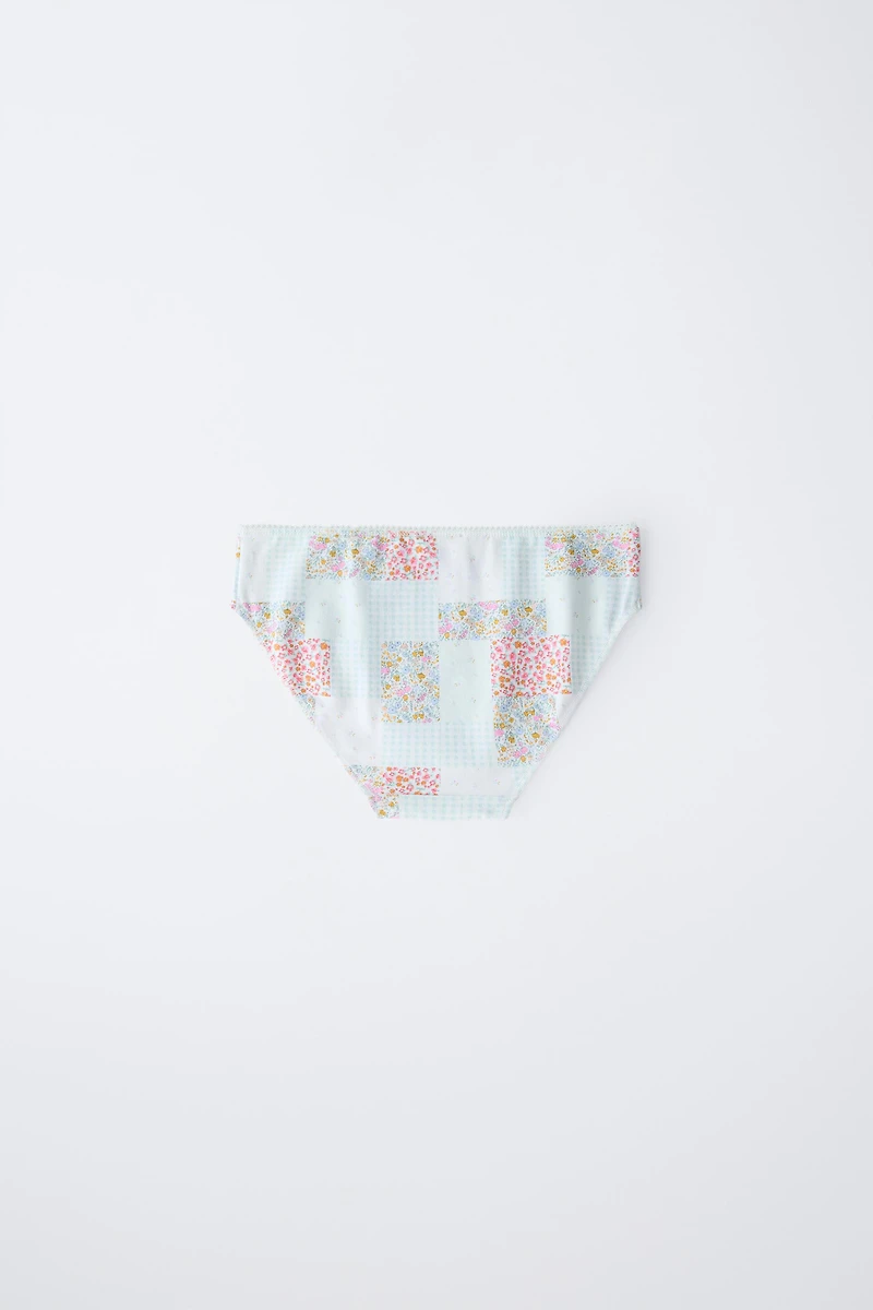 6-14 YEARS/ SIX-PACK OF PATCHWORK AND RIBBED FLORAL UNDERWEAR