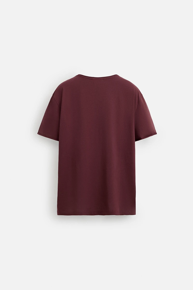 BASIC T-SHIRT WITH IRREGULAR HEM