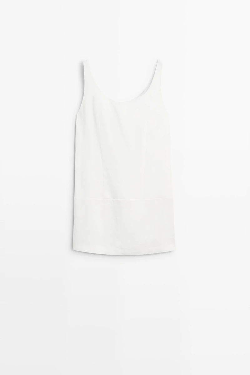 Flowing linen short dress