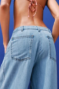 JEAN Z1975 À JAMBES LARGES TAILLE HAUTE PINCES