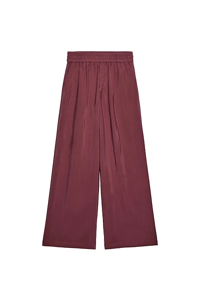 PANTALON LARGE À TAILLE ÉLASTIQUE