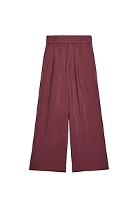 WIDE LEG ELASTIC WAIST PANTS