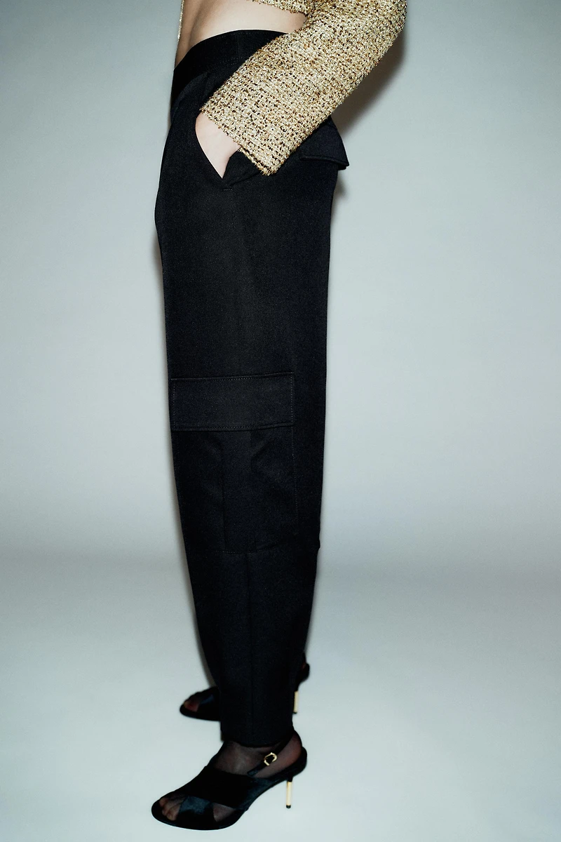 TAPERED CARGO POCKET PANTS