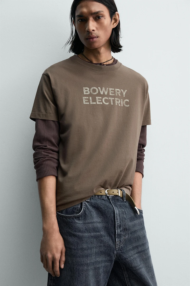 WASHED TEXT BOXY FIT T-SHIRT