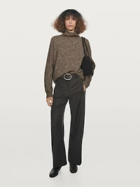 Mouliné knit alpaca and wool blend turtleneck sweater