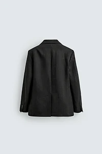 AARON LEVINE X ZARA 100% LINEN TWILL SUIT BLAZER