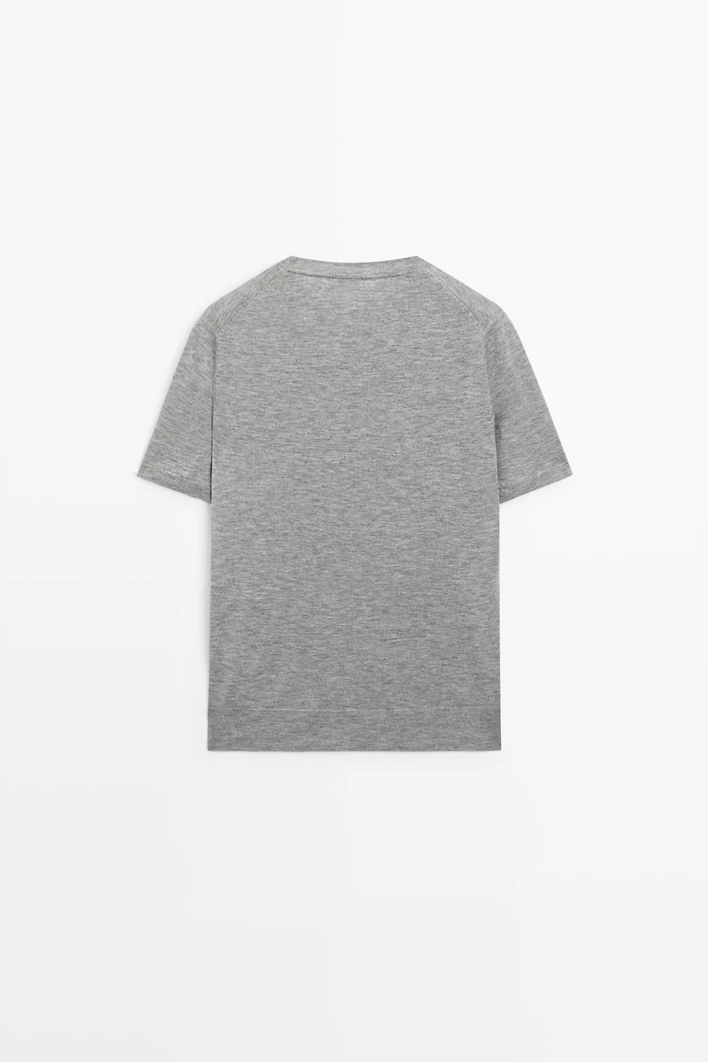 Pull en maille fine à manches courtes