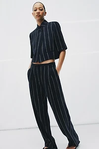 ZW COLLECTION STRIPED LINEN PANTS