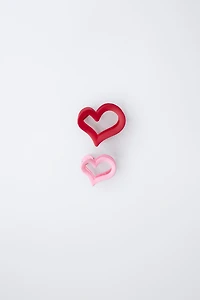 PACK OF TWO HEART-SHAPED HAIR CLIPS