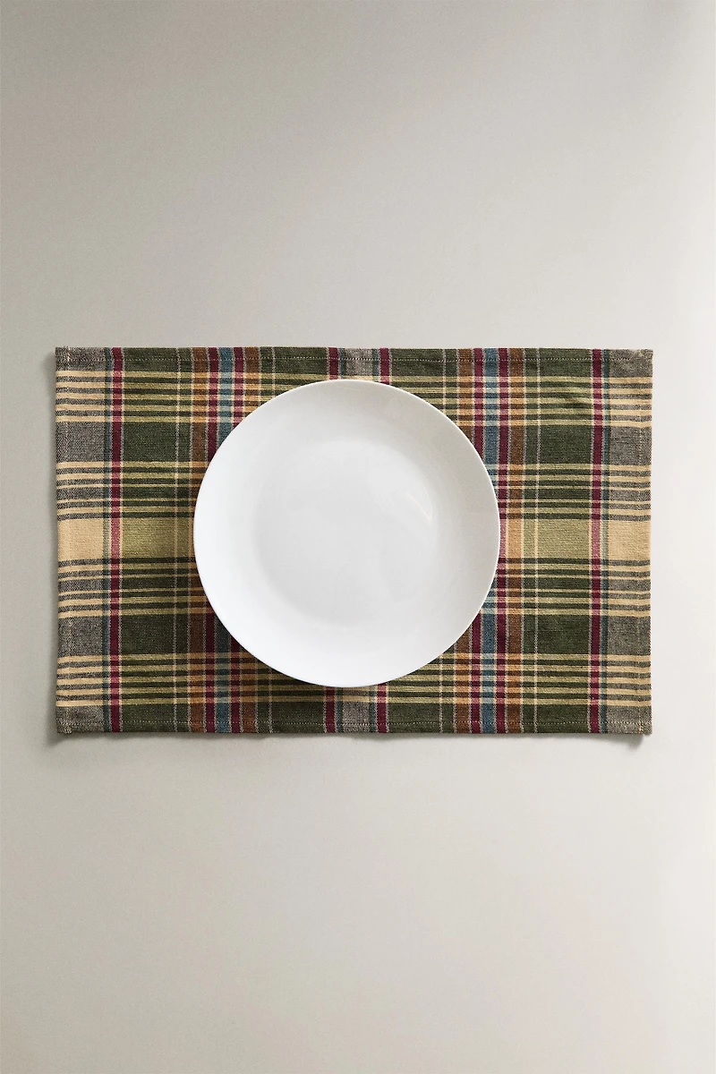 SET DE TABLE CARREAUX COULEUR