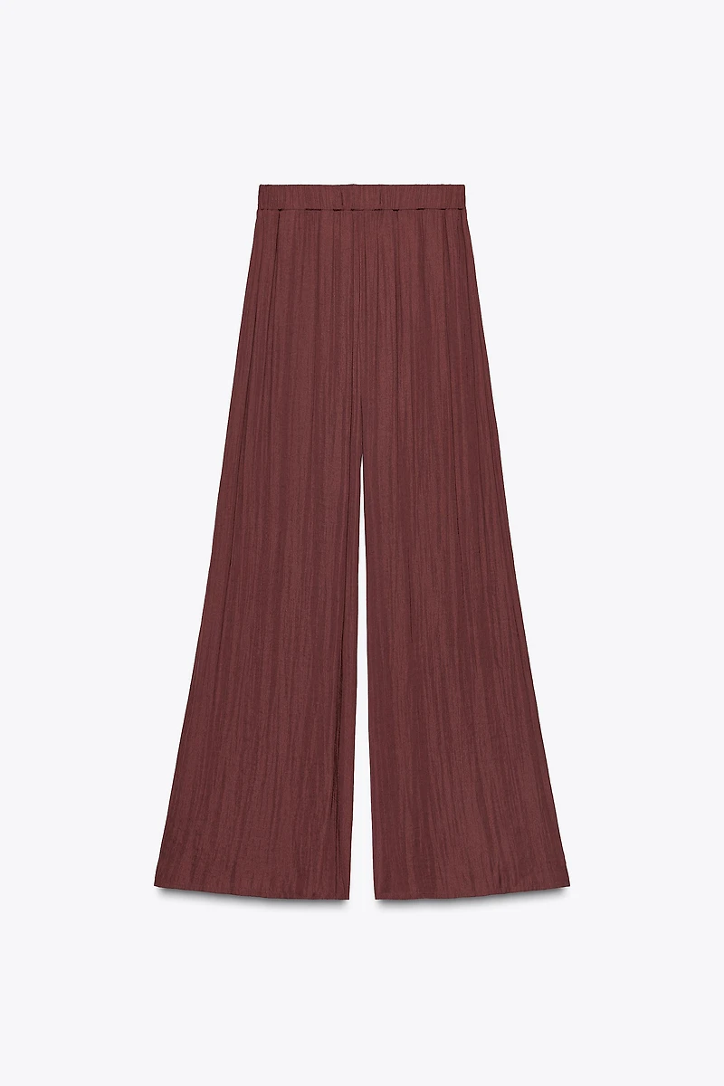 PLEATED WIDE LEG PANTS