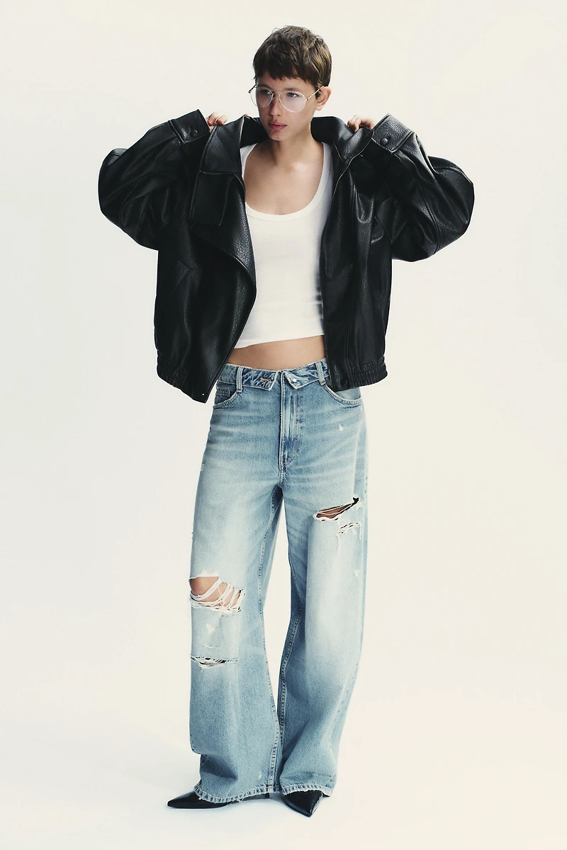 FAUX LEATHER JACKET