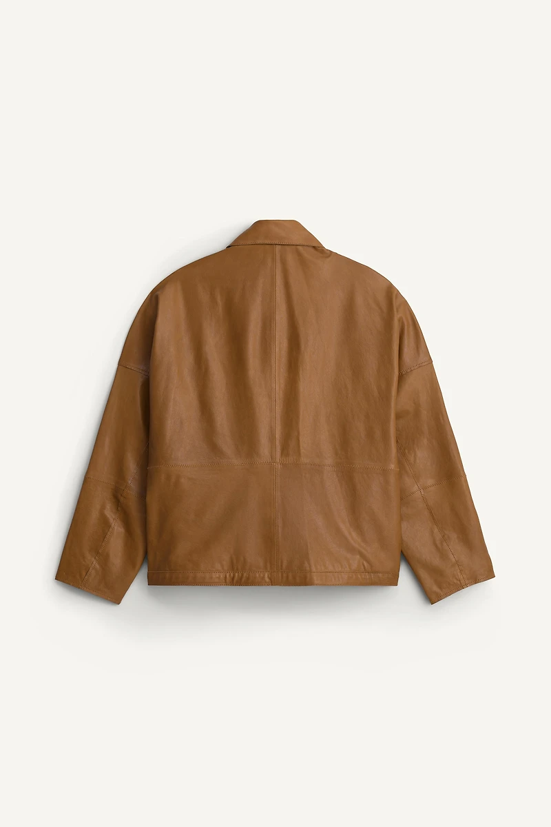 RELAXED FIT NAPA LEATHER JACKET