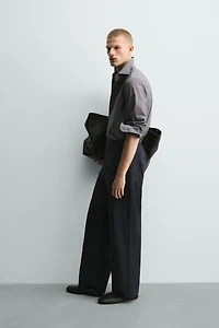 RELAXED FIT COTTON - LINEN PANTS