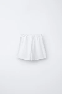 EMBROIDERED FLORAL POPLIN SHORTS