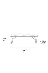 BANC BOIS ET ROTIN