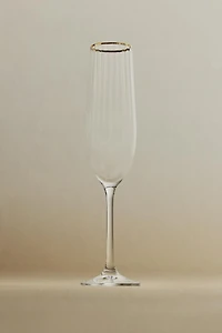 CHRISTMAS FLUTE GLASS WITH LINES