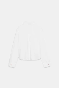 JEWEL BUTTON POPLIN SHIRT