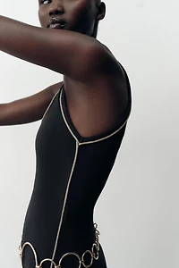 METALLIC THREAD TRIM TOP
