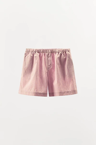 STRIPED SHORTS WITH COTTON