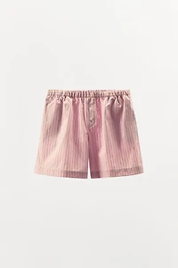 STRIPED SHORTS WITH COTTON