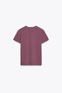 SHORT SLEEVE TEXTURED COTTON T-SHIRT