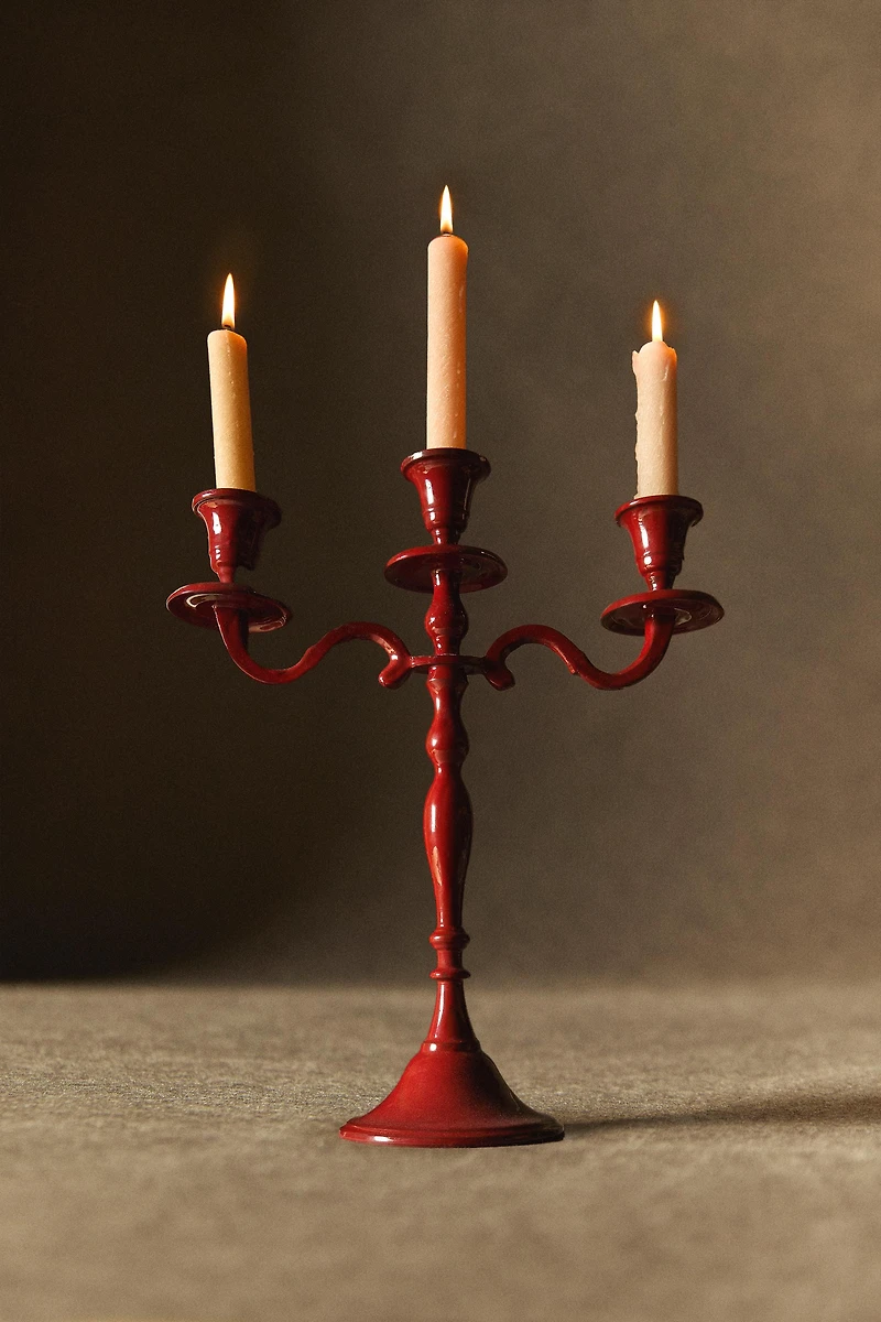 THREE CANDLE CHRISTMAS CANDLESTICK