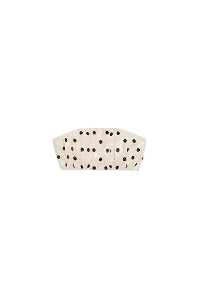 POLKA DOT SEQUIN BANDEAU TOP