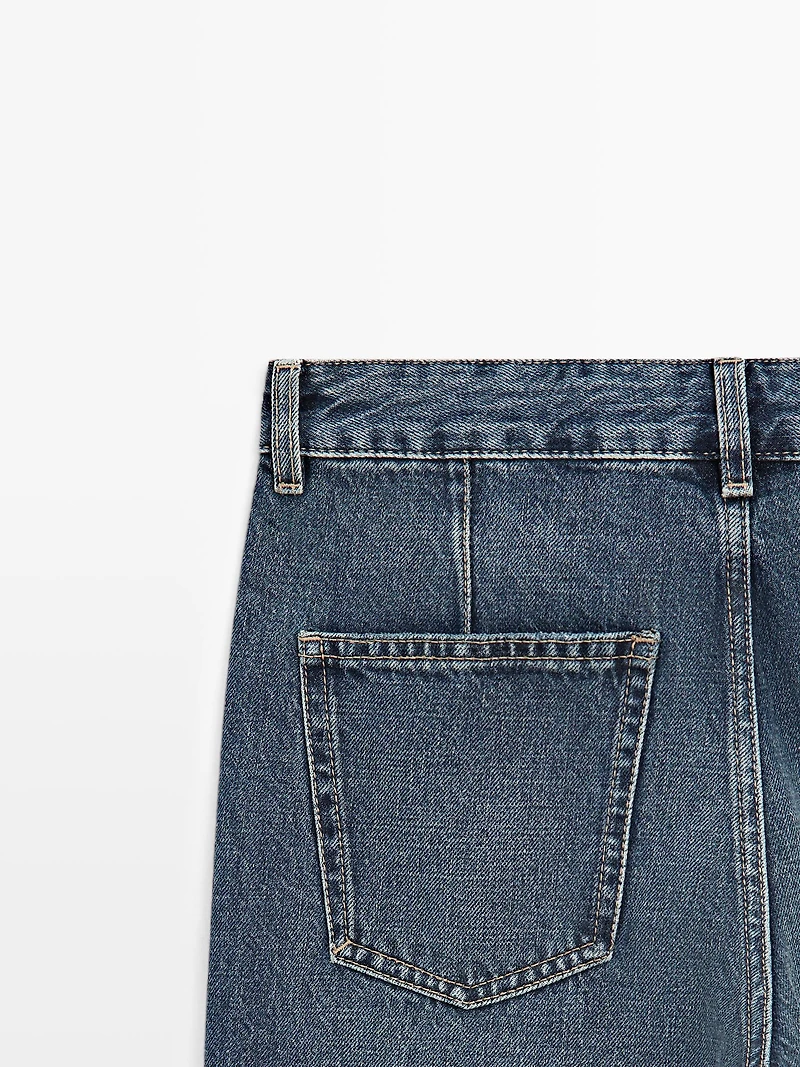 Jean flare cropped taille moyenne
