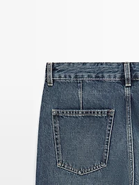Jean flare cropped taille moyenne