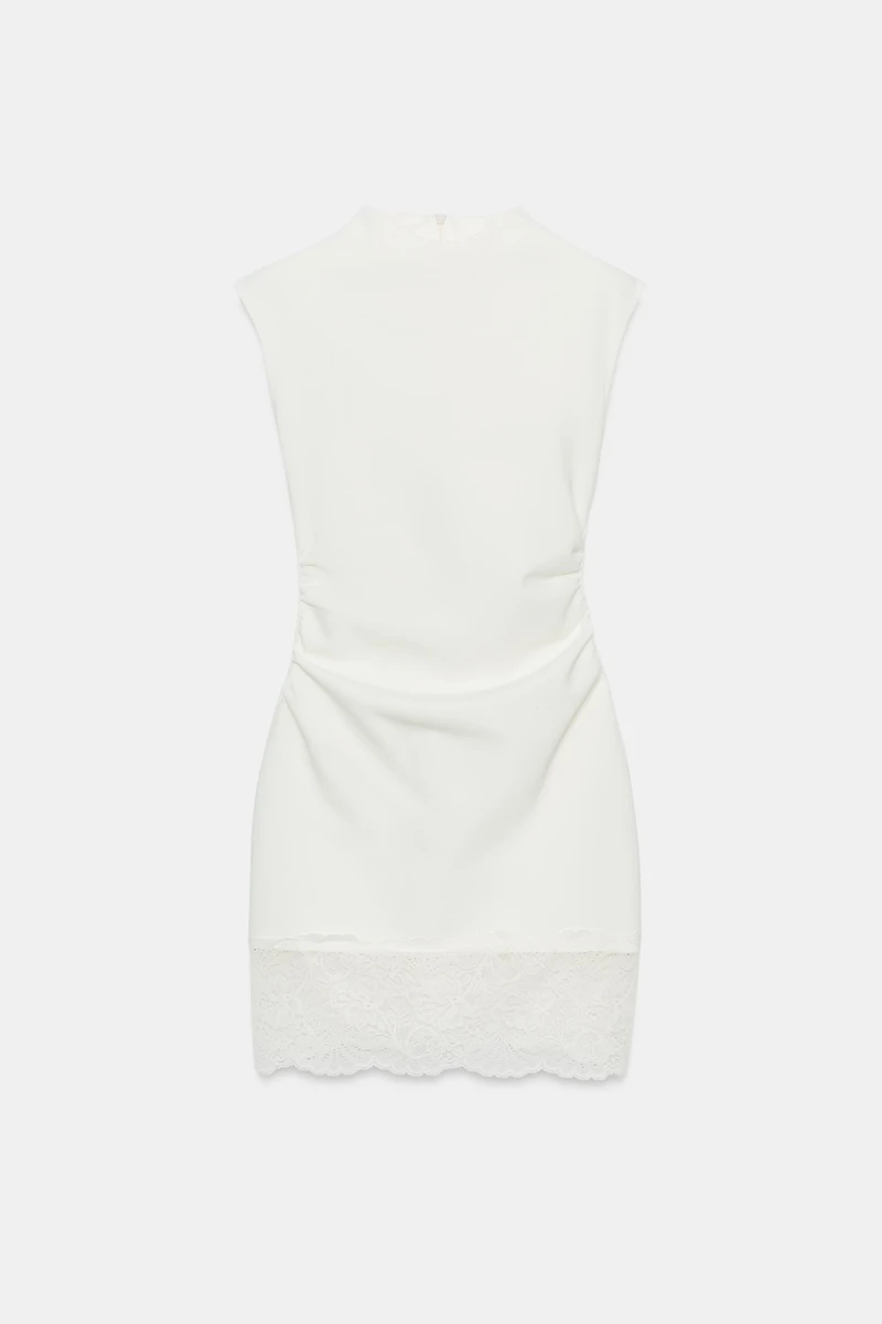 STRETCH LACE SHORT DRESS