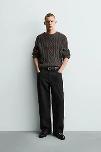 TEXTURED JACQUARD PANTS