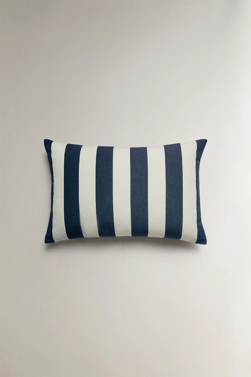 HOUSSE DE COUSSIN RAYURES LARGES