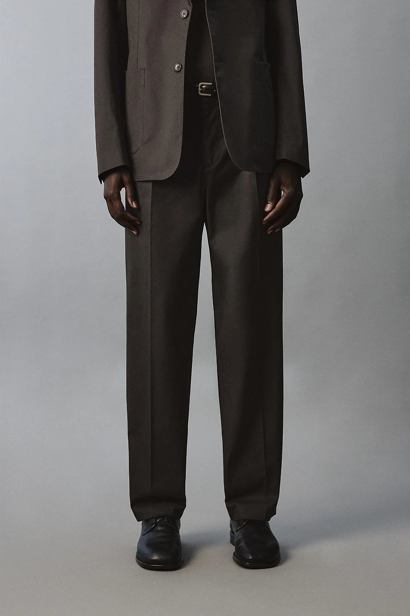 PANTALON DE COSTUME REGULAR FIT EN COTON