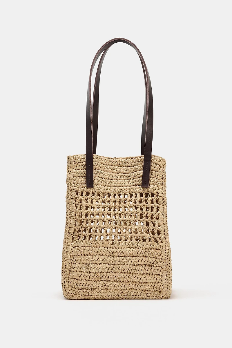 MINI SAC SHOPPER EN RAFIA