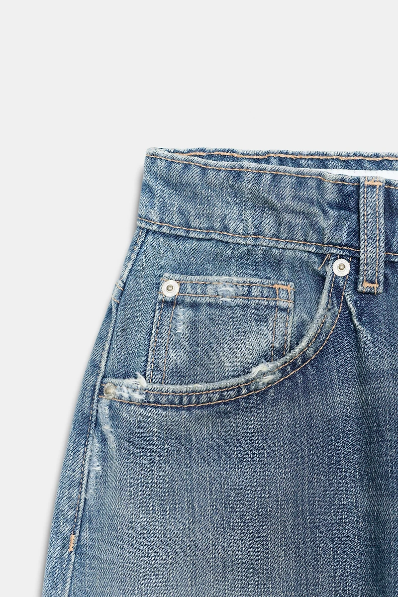 TRF MID-RISE BAGGY BALLOON JEANS