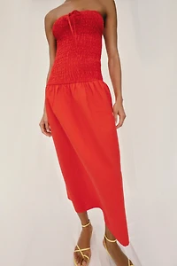 ROBE MI-LONGUE NID D'ABEILLE