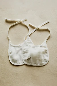 BABY BIB WITH ELEPHANTS (SET OF 2)