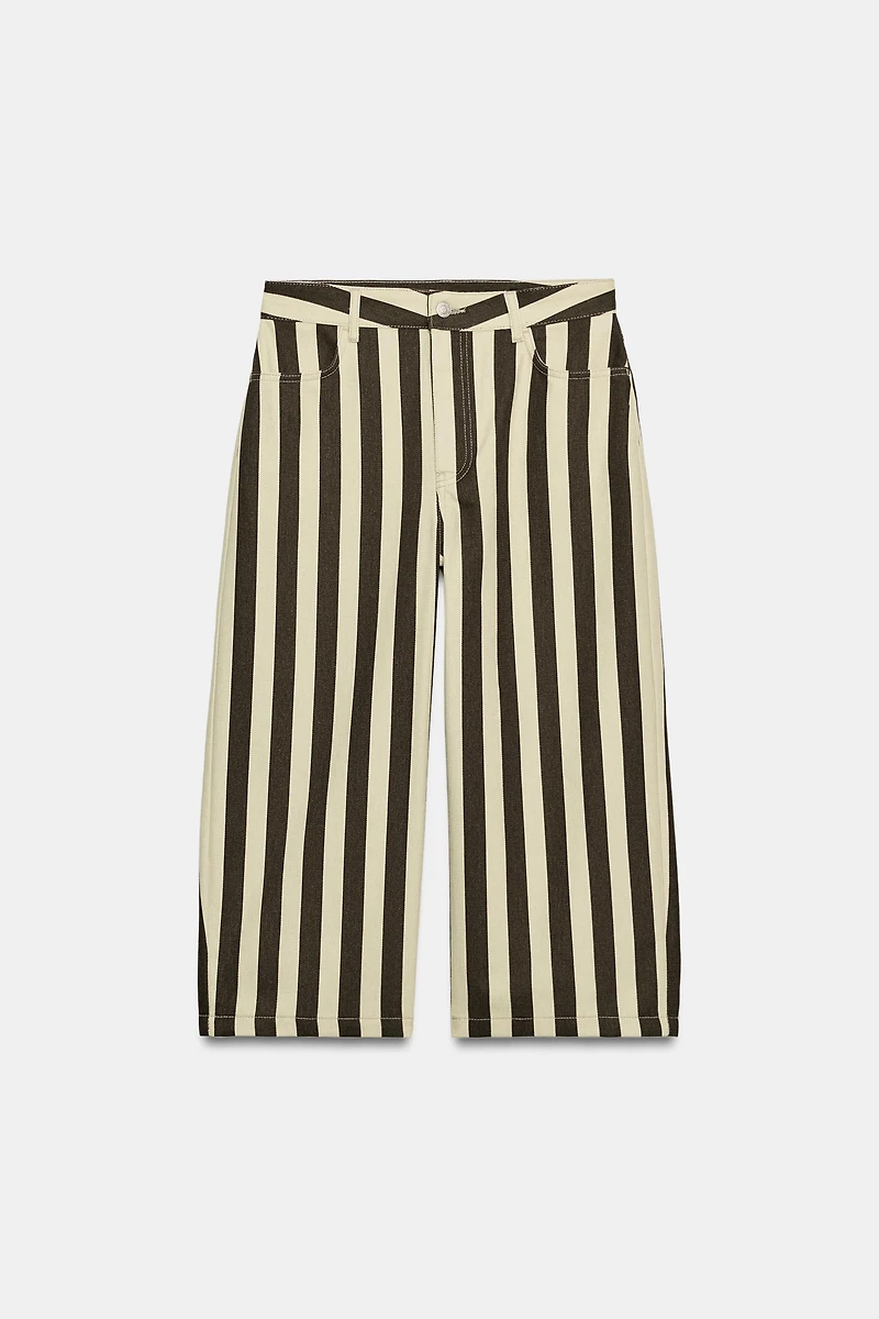 ZW COLLECTION CROPPED STRIPED TROUSERS