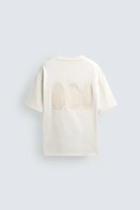 T-SHIRT À INSCRIPTION IMPRIMÉE ET BRODÉE