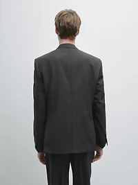 100% cool wool suit blazer