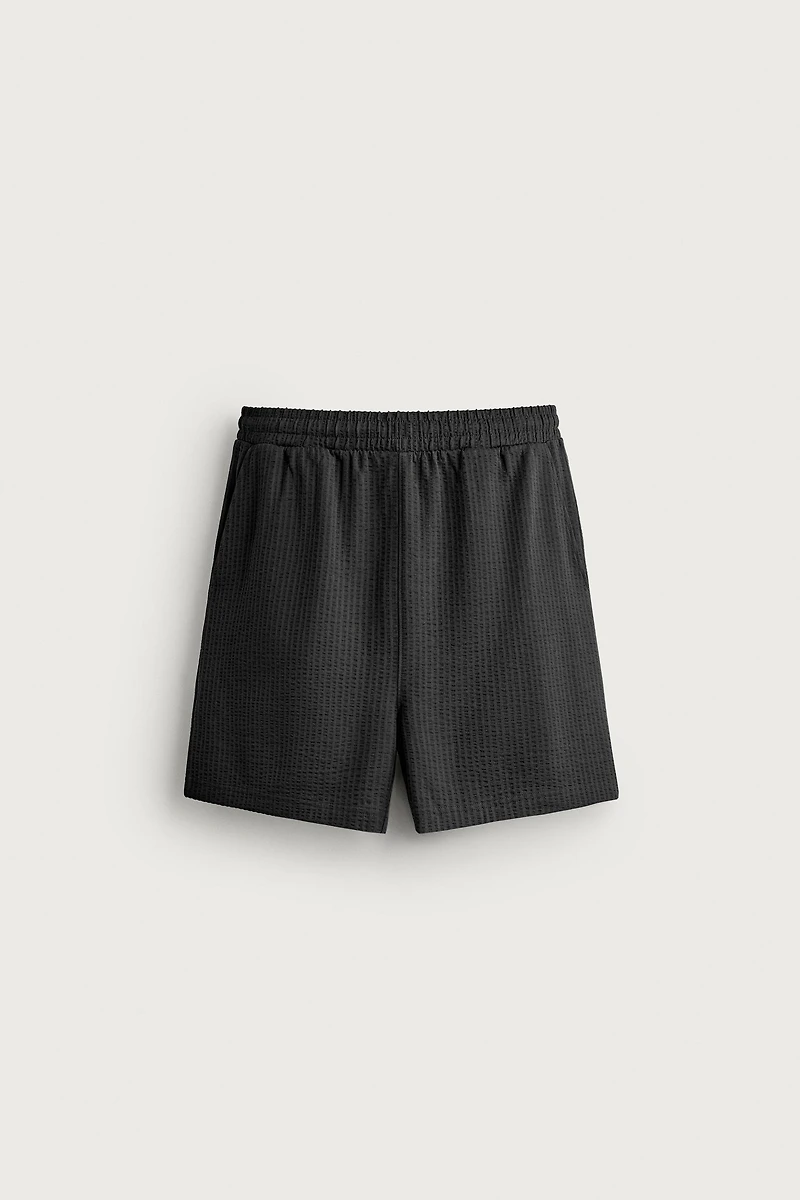 COMFORT SEERSUCKER REGULAR FIT SHORTS