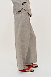PANTALON DROIT 100 % LIN