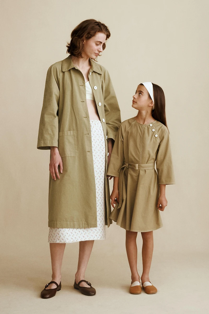 POPLIN BELTED DRESS CREATED BY CARAMEL LONDON X ZARA