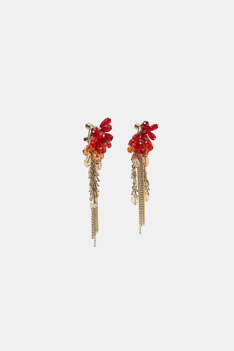 CRYSTAL FRINGE EARRINGS